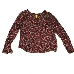 Maeve By Anthropologie Women's Floral Long Sleeve Blouse Size XX  Small